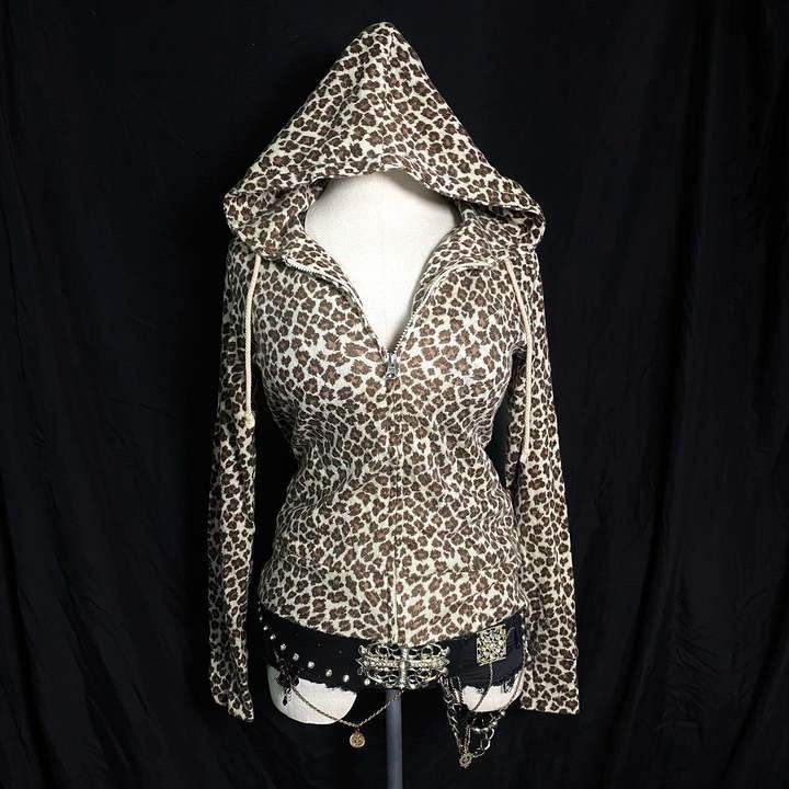 Y2K Vintage Faux Fur Hooded Jacket