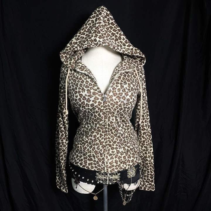 Y2K Vintage Faux Fur Hooded Jacket
