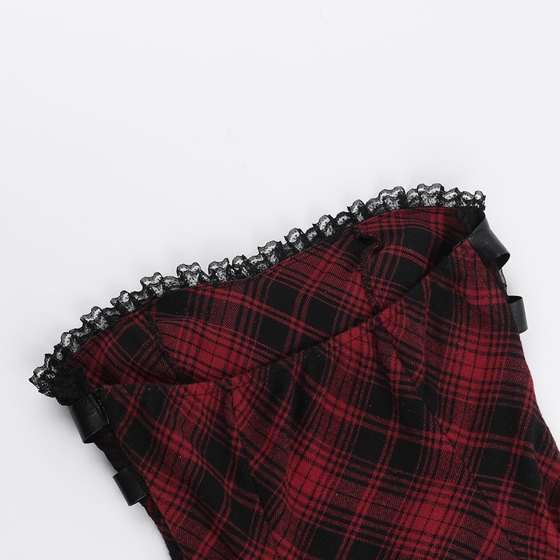 Red Plaid Sheath Dress--Straykids concert outfitidea for STAY