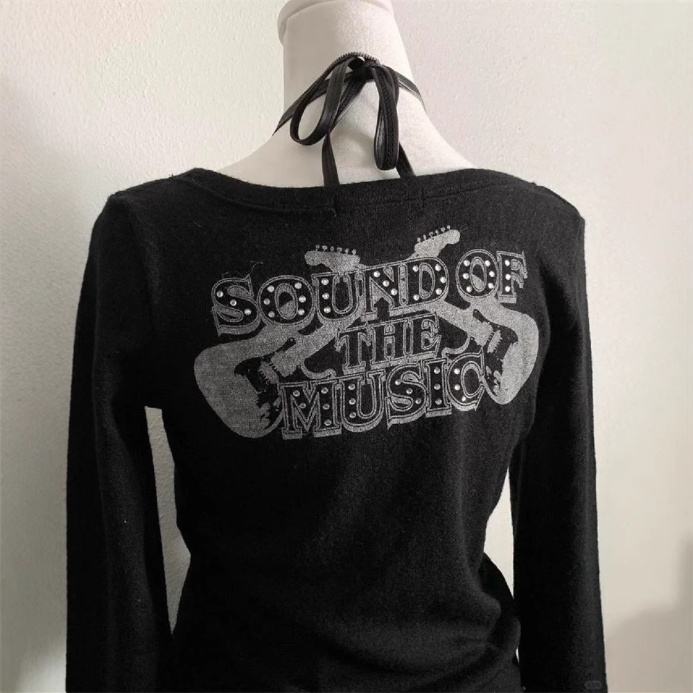 Y2K- Vintage Black Long Sleeve