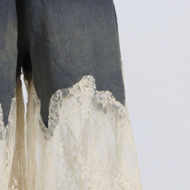  Le Sserafim Kazuha Lace Elegant Top Denim Shorts inspired Set