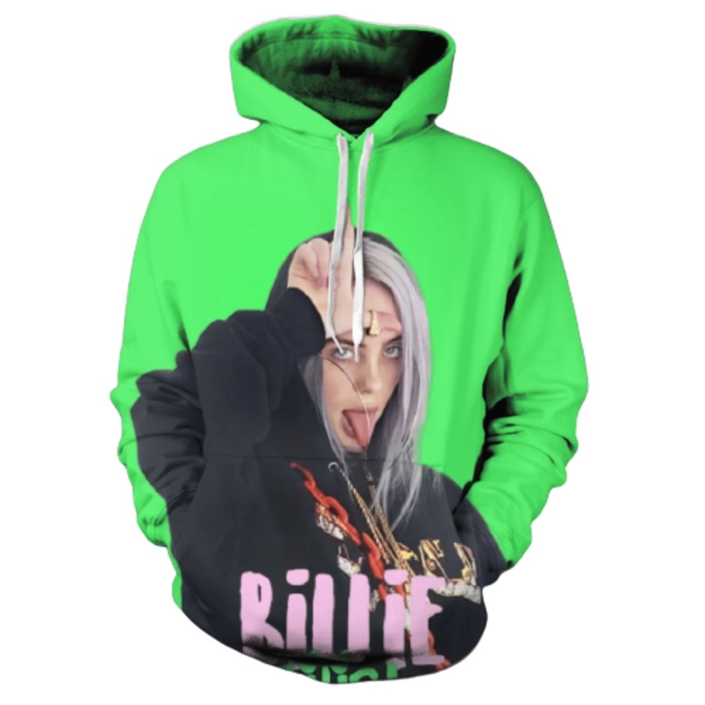 BILLIE EILISH MERCH – UNISEX BILLIE EILISH 3D PRINTED HOODIE