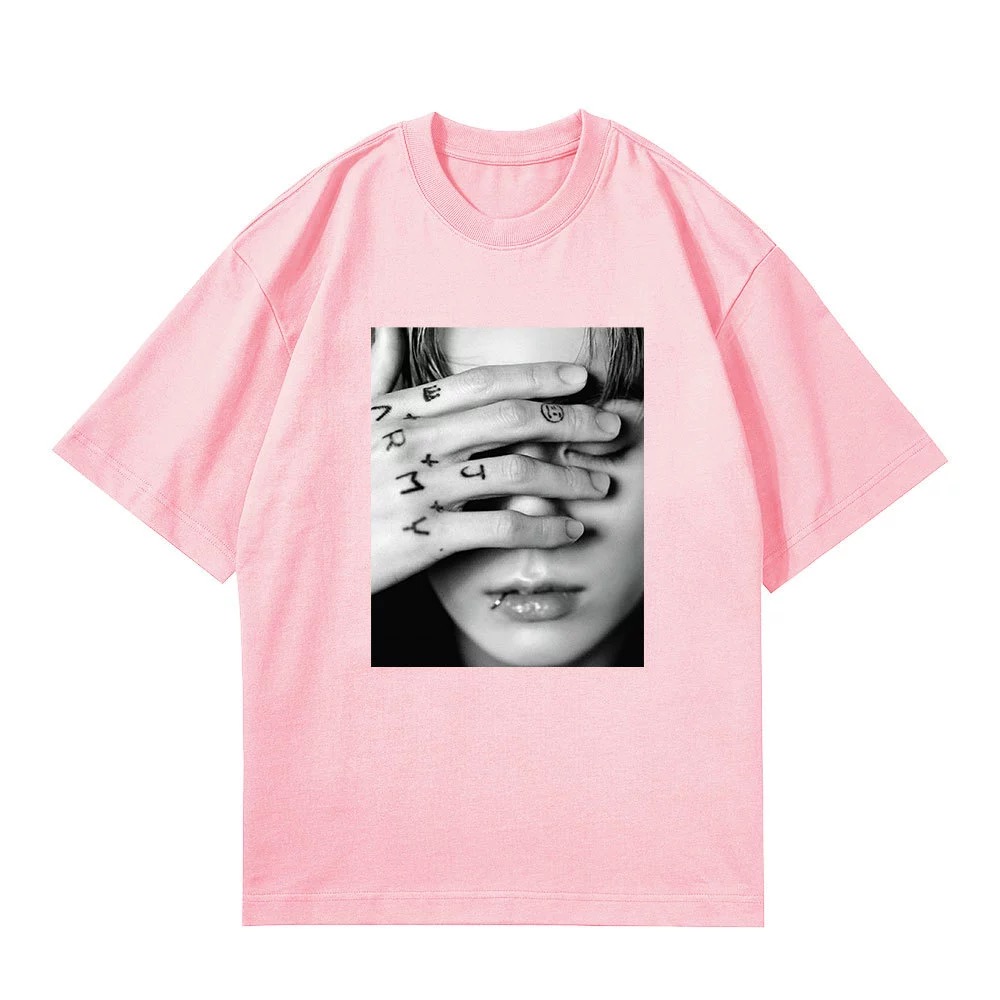 Jungkook Poster Print T-Shirt Short Sleeve-Jungkook BTS