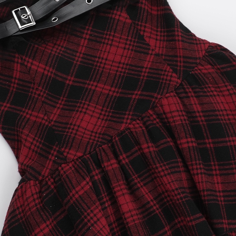 Red Plaid Sheath Dress--Straykids concert outfitidea for STAY