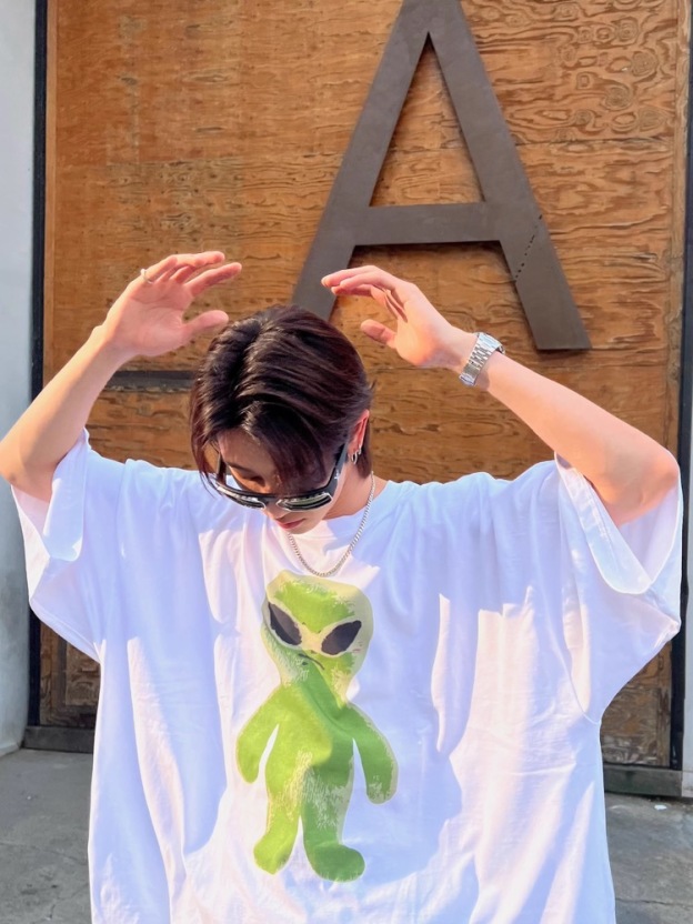 SEVENTEEN The8 Inspired Alien Graphic Tee Shirt-XuMinghao