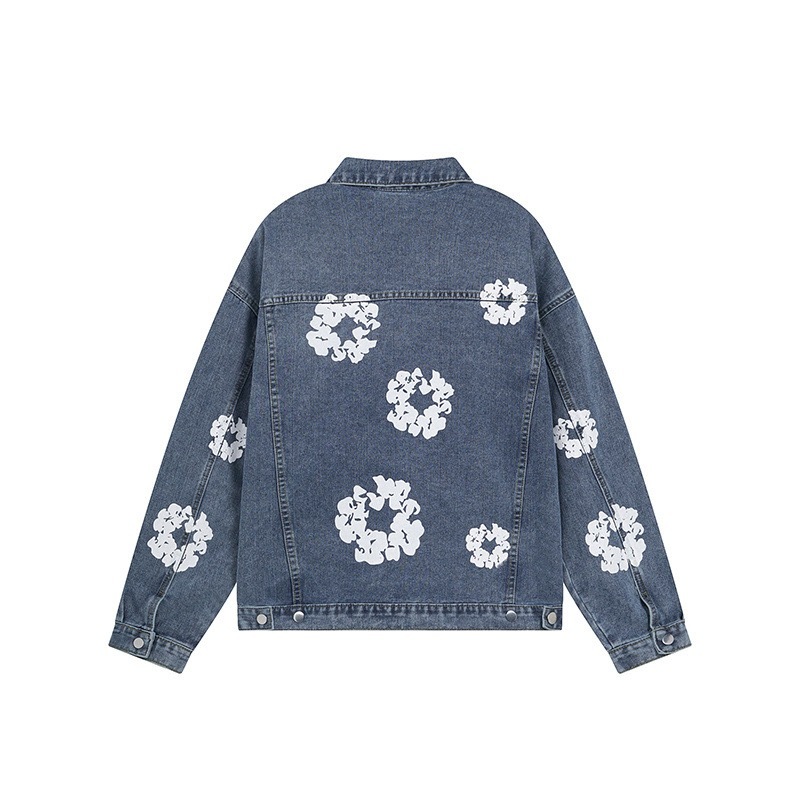 Enhypen Jake inspired Cotton Wreath  demin print jacket