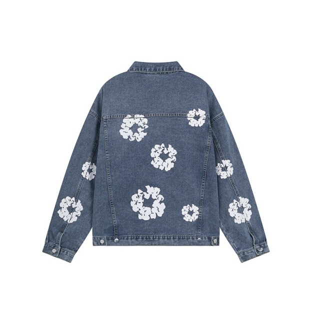 Enhypen Jake inspired Cotton Wreath  demin print jacket