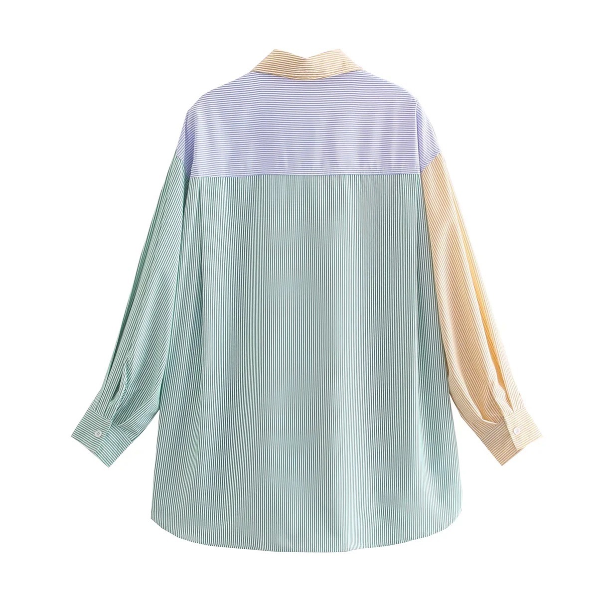 TXT Hueningkai inspired Colorblock Striped Shirt