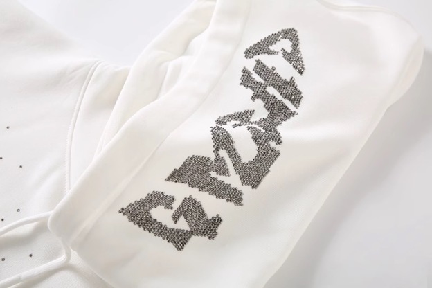 TXT Yeonjun -White GGUM Rhinestone Hoodie 