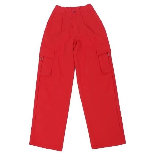 ITZY CAKE Performance-Inspired Red Hip-Hop Dance Set