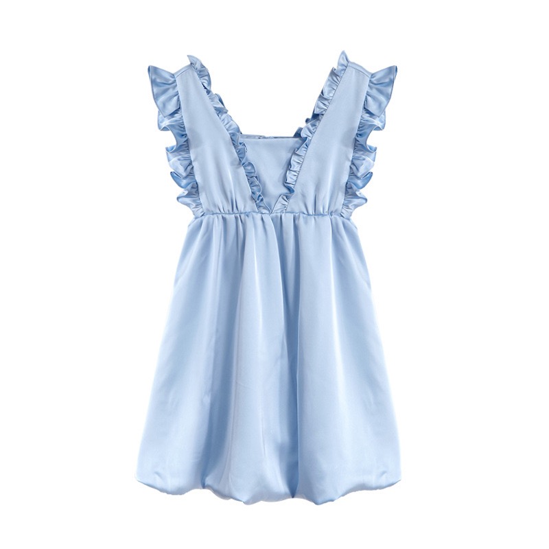 ILLIT Moka- Flutter Princess Puff  Sleeve Dress 
