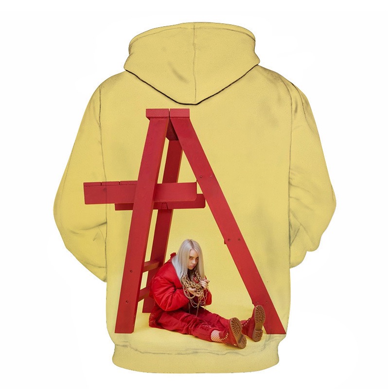 BILLIE EILISH MERCH – UNISEX BILLIE EILISH 3D PRINTED HOODIE
