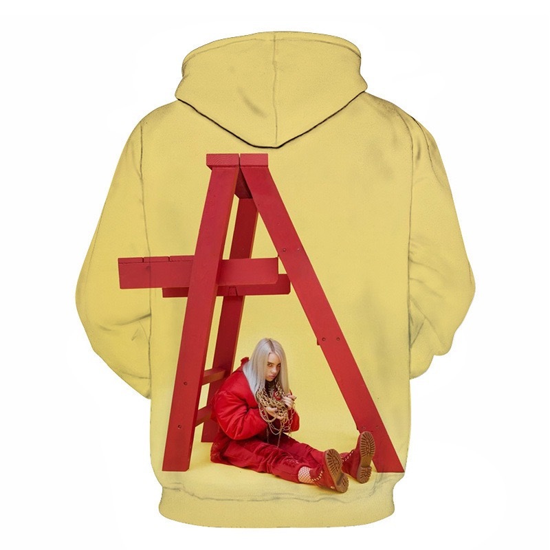 BILLIE EILISH MERCH – UNISEX BILLIE EILISH 3D PRINTED HOODIE