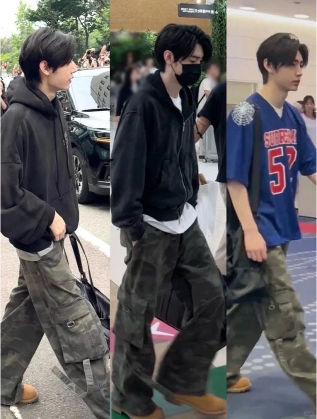 ENHYPEN Sunghoon Inspired Camo pants Camouflage Sickle Jeans