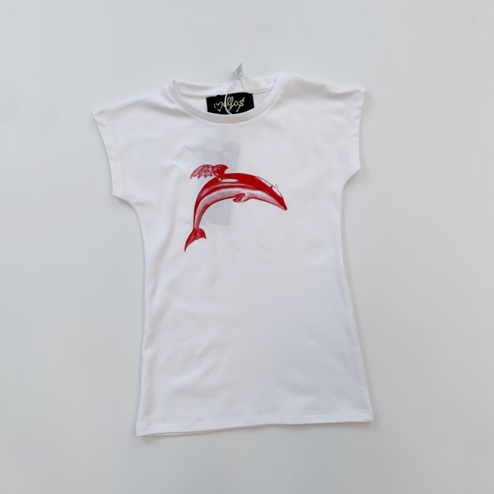 BLACKPINK Jennie Dolphin Print Fitted Crop Tee 