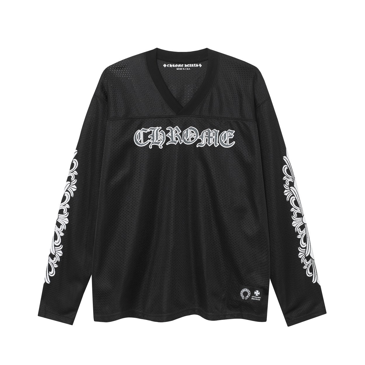 Enhypen NIKI Inspired Chrome Hears Mesh Ice Hockey Jersey Cross Print Top shirt-NI-KI