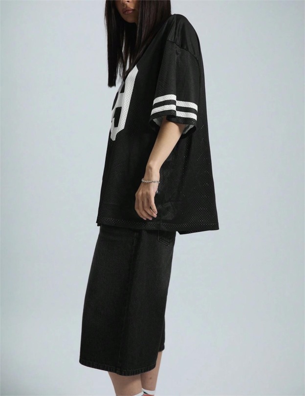 oversize loose jersey short sleeve short sleeve- Billie Eilish outfitinspiration