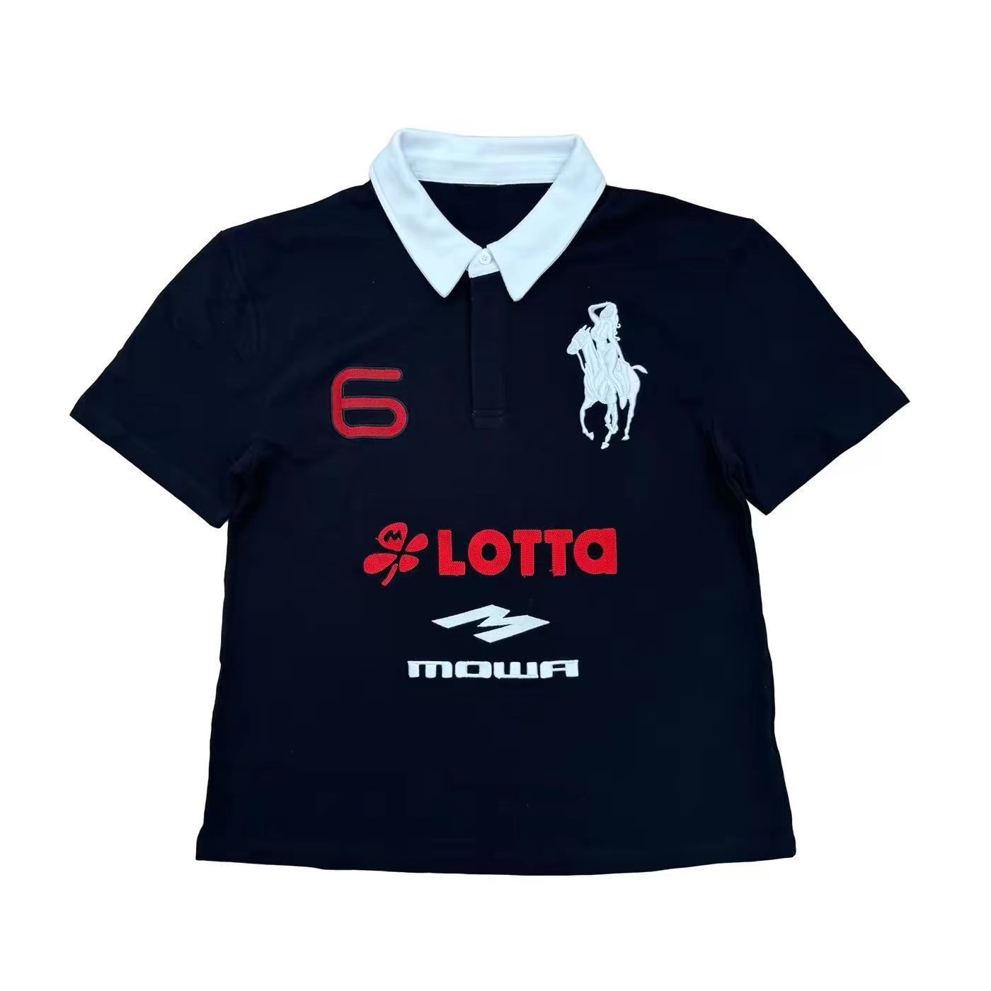 Enhypen Jake inspired Angel Horse Embroidered Vintage Polo Shirt