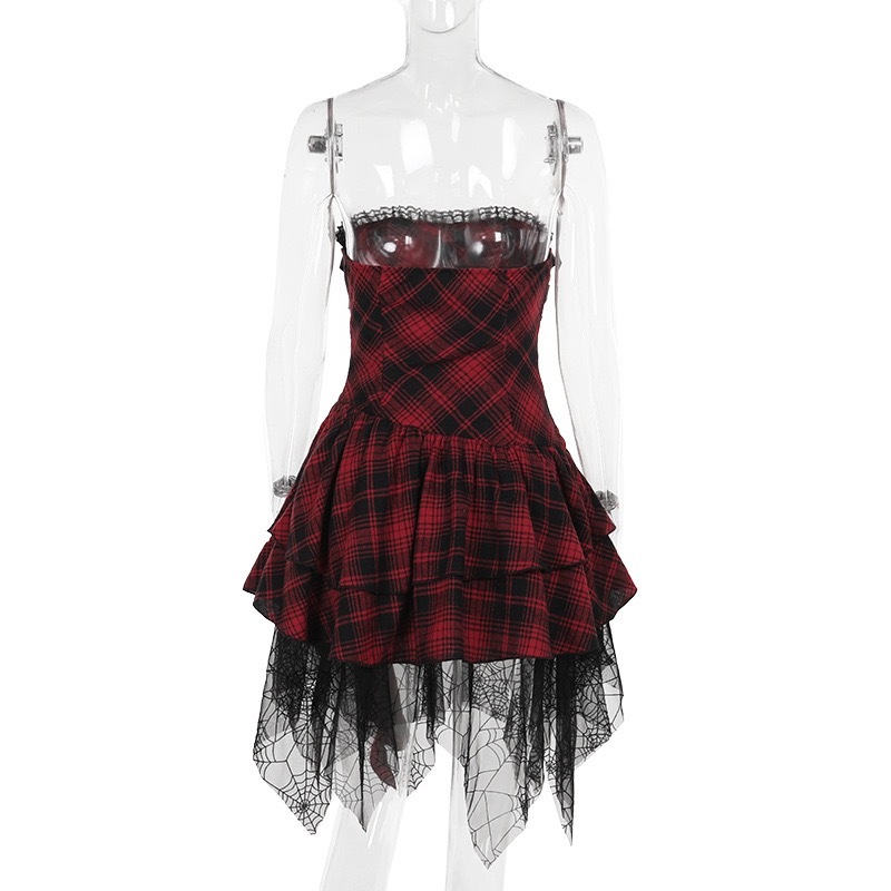 Red Plaid Sheath Dress--Straykids concert outfitidea for STAY