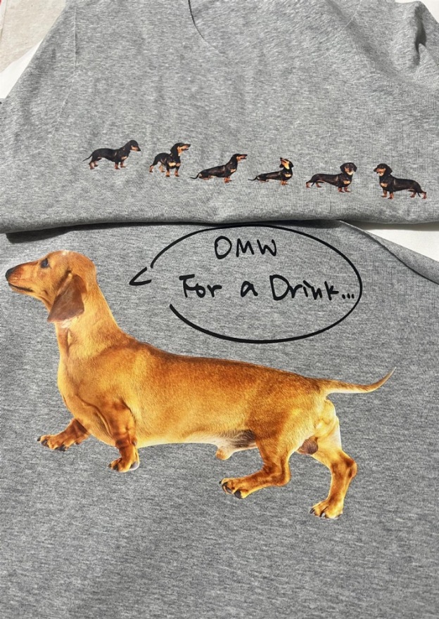 Beaded Necklace Dog Printed Stretch Short Sleeve-inspired by JENNIE for ExtraL Challenge 