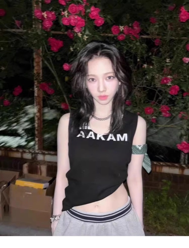 Aespa Karina Inspired Retro Sports Shorts Set