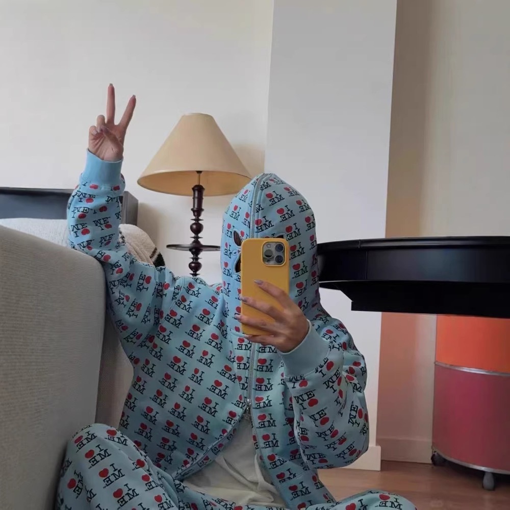 Ashley Williams inspired I Love Me print hoodie pants set 