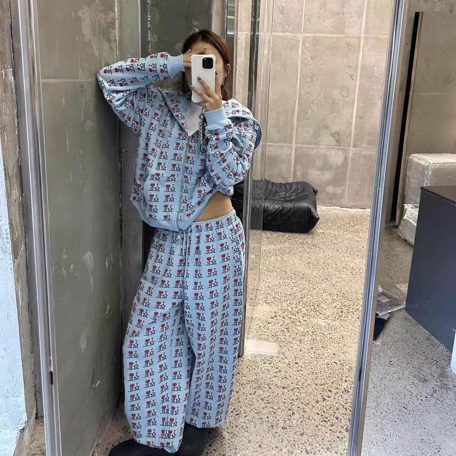 Ashley Williams inspired I Love Me print hoodie pants set 
