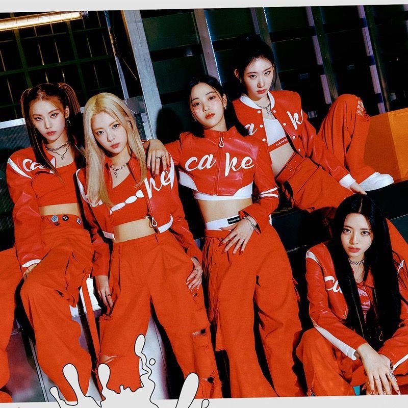ITZY CAKE Performance-Inspired Red Hip-Hop Dance Set