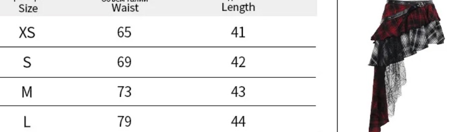 Red Black Irregular Plaid Half Skirt-Straykids concert outfitidea for STAY