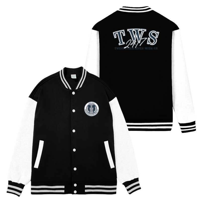 TWS Official inspired Merch Zip up Hoodie Baseball Cardigan Outerwear