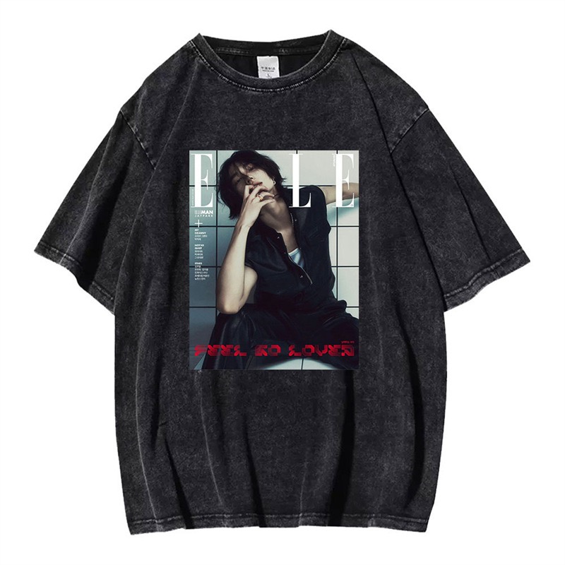 Stray Kids Hyunjin Vintage Magazine Poster Washed Graphic T-Shirt