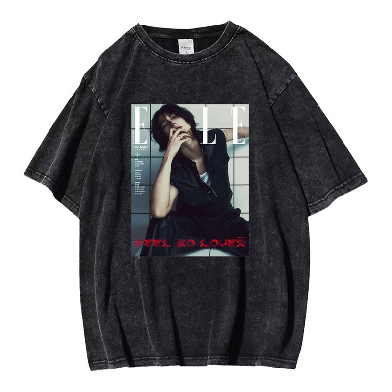 Stray Kids Hyunjin Vintage Magazine Poster Washed Graphic T-Shirt