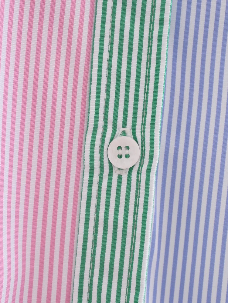 TXT Hueningkai inspired Colorblock Striped Shirt