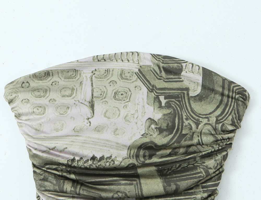 BabyMonster Ahyeon Inspired Green Strapless Mini Dress