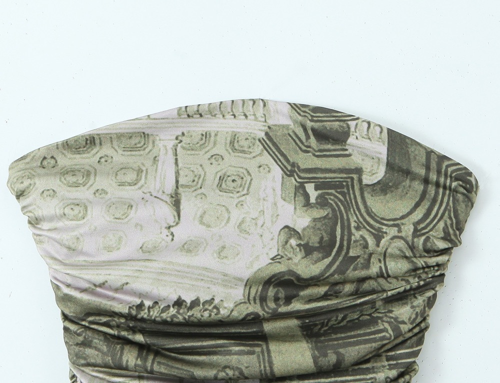 BabyMonster Ahyeon Inspired Green Strapless Mini Dress