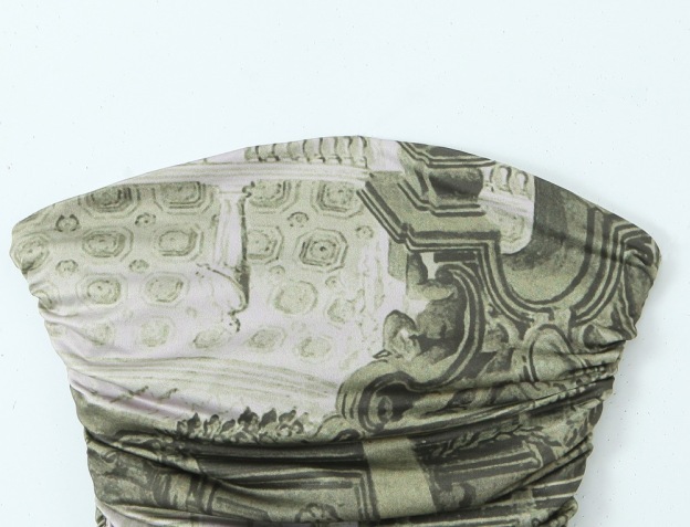 BabyMonster Ahyeon Inspired Green Strapless Mini Dress