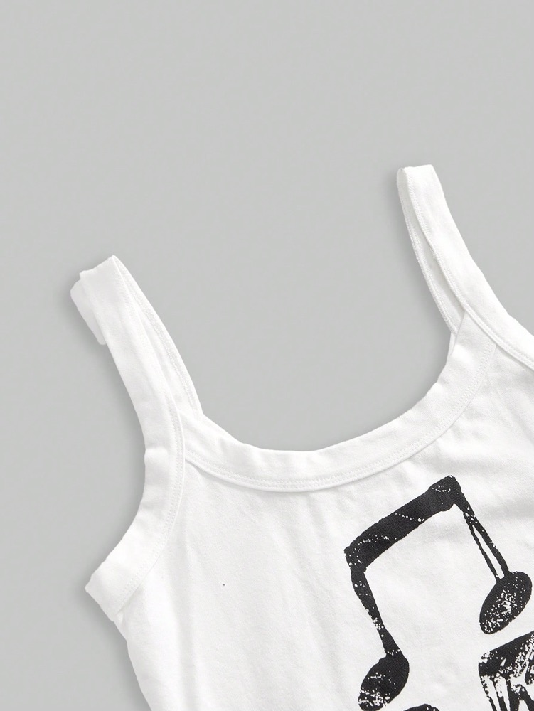 Katseye megan inspired music print cami Tank Top