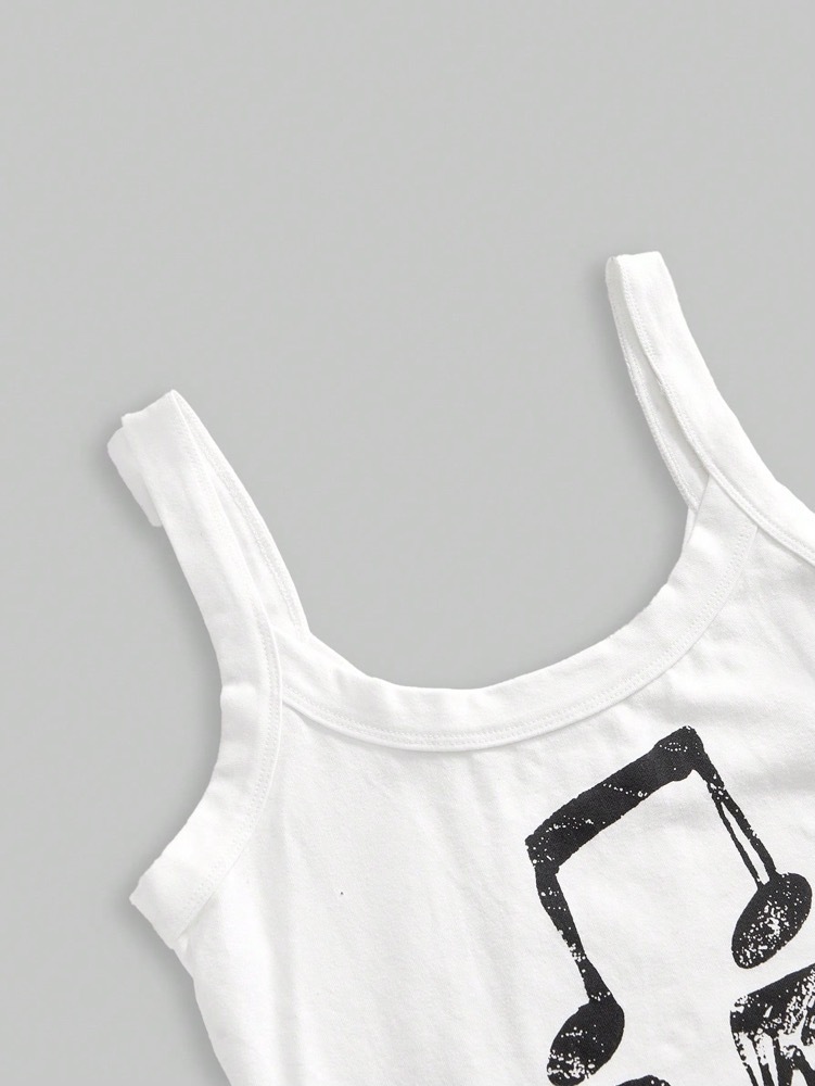 Katseye megan inspired music print cami Tank Top