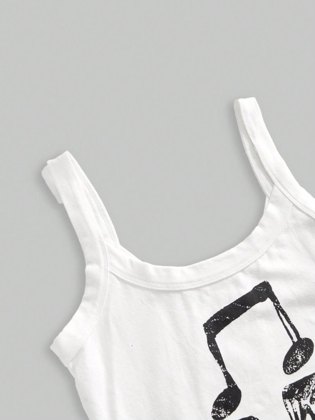 Katseye megan inspired music print cami Tank Top