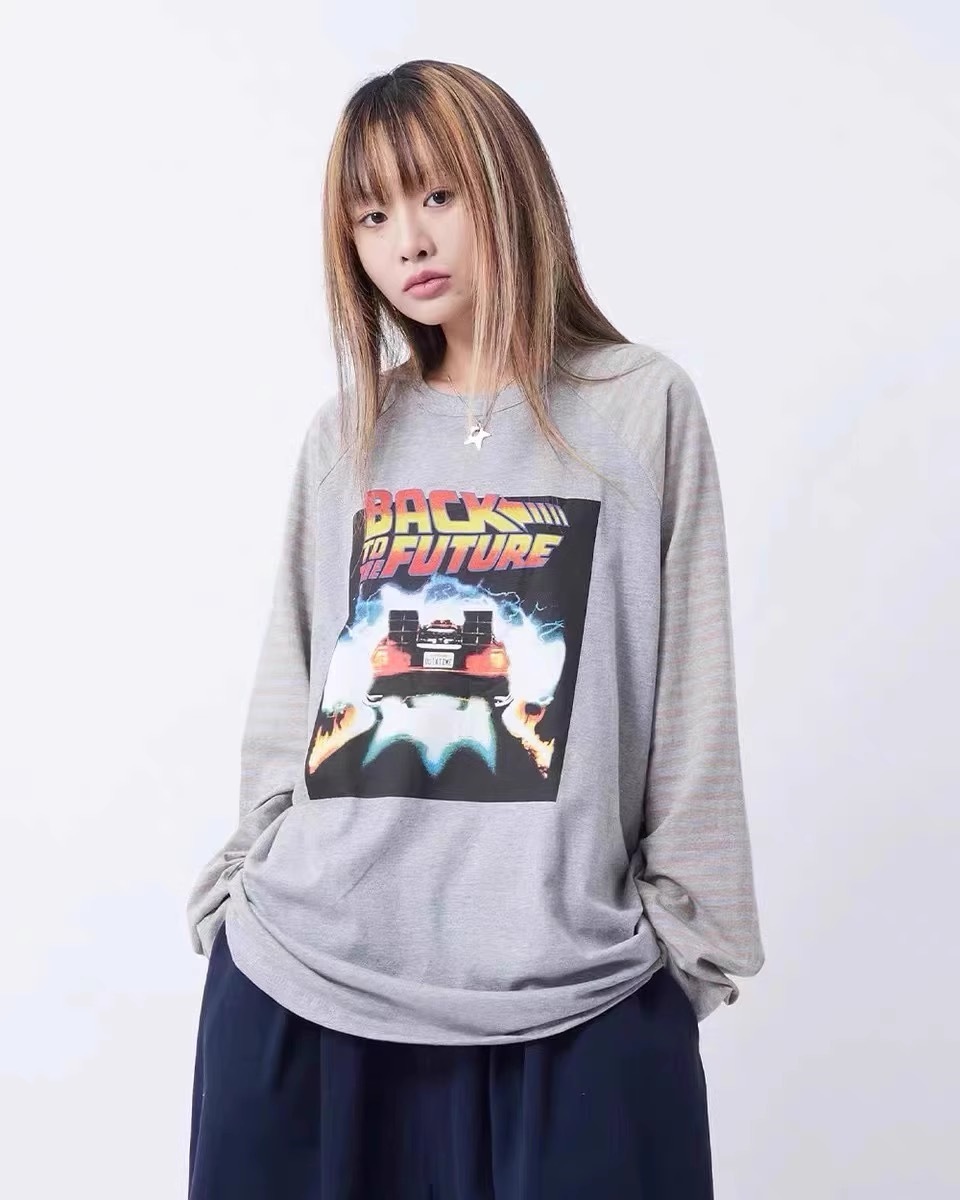 TXT Yeonjun inspired Stripe Raglan Long Sleeve Tee