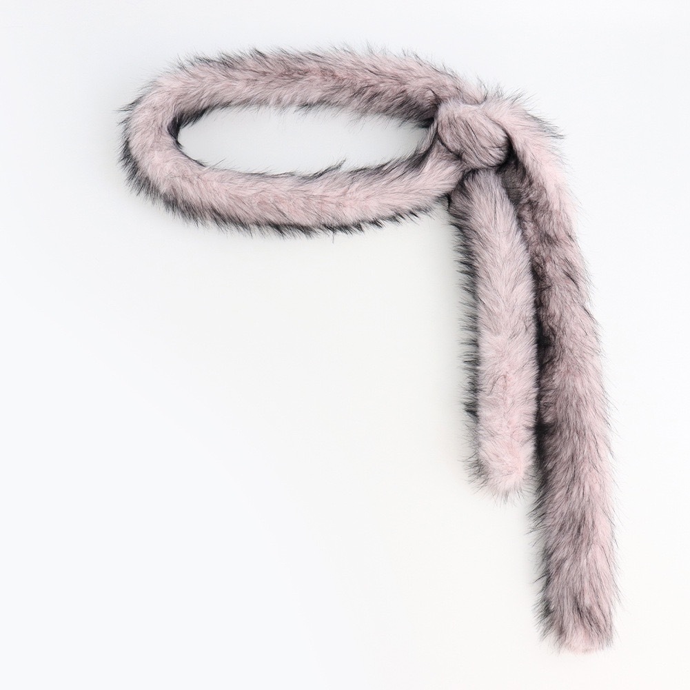 Y2k-Faux Fur Belt Chain 