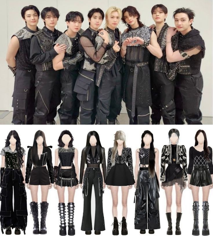 Gothic Half Skirt-Straykids concert outfitidea for STAY