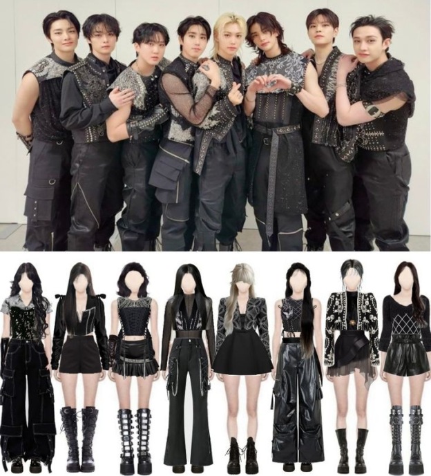 Gothic Half Skirt-Straykids concert outfitidea for STAY