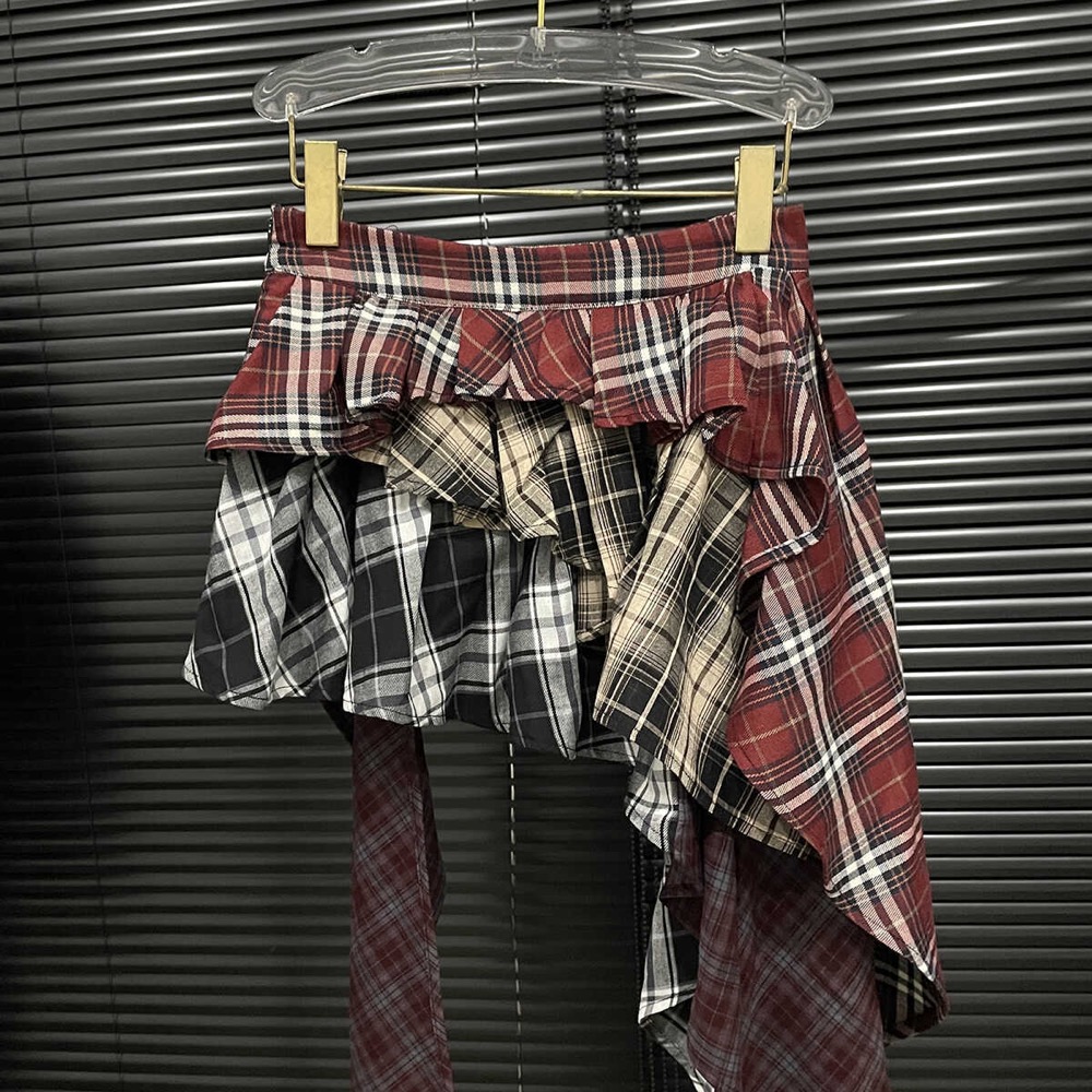BabyMonster Ahyeon inspired Multicolored Plaid Skirt