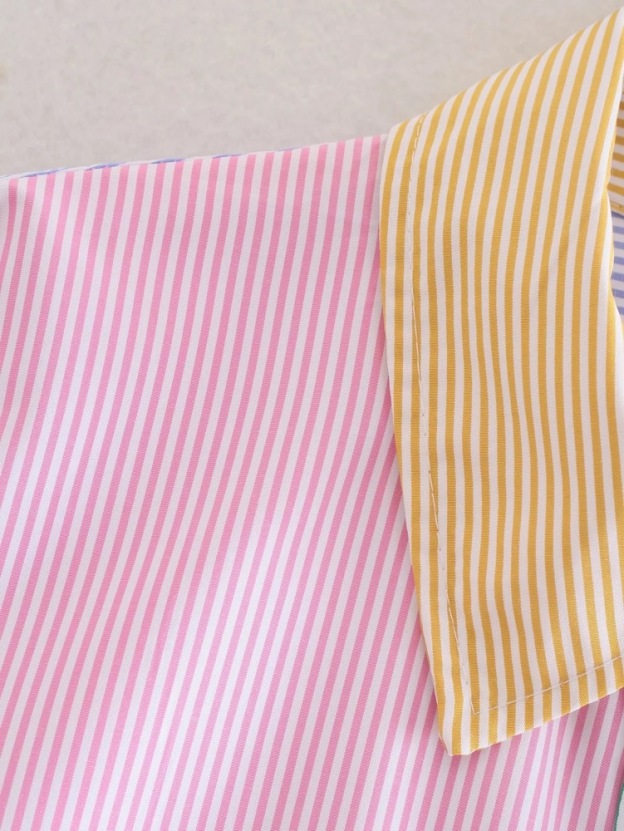 TXT Hueningkai inspired Colorblock Striped Shirt