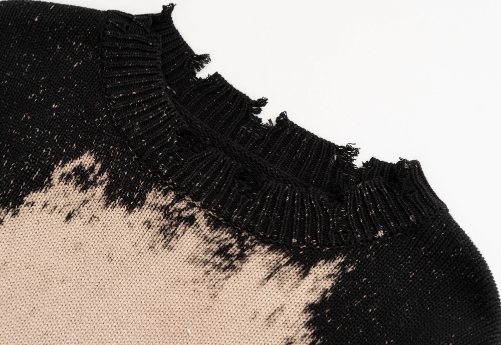 Bts V&stray kids hyunjin&txt beomgyu inspired Black BleachedSweater