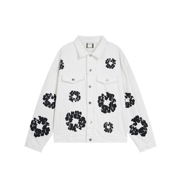 Enhypen Jake inspired Cotton Wreath  demin print jacket