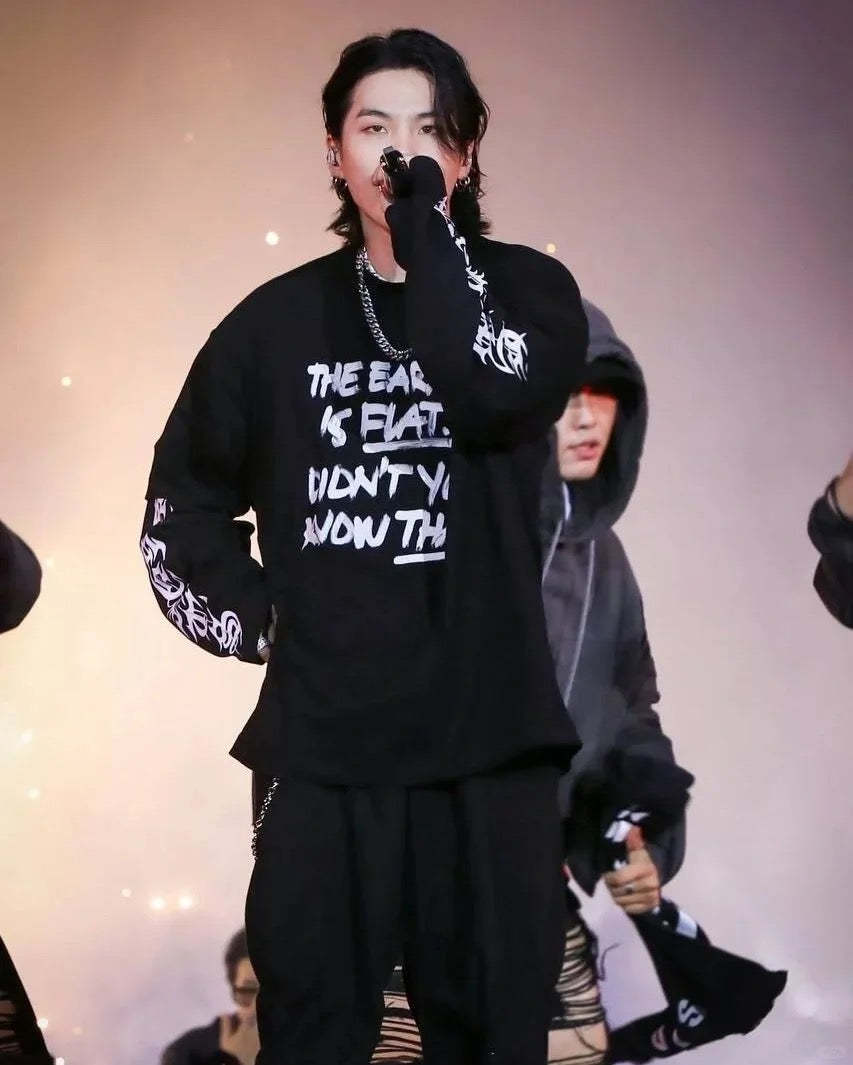 EARTH IS FLAT hoodie Shirt- SUGA BTS