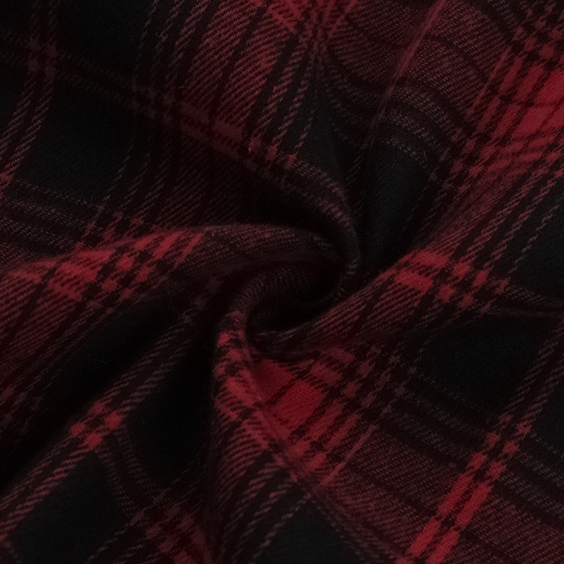 Red Black Irregular Plaid Half Skirt-Straykids concert outfitidea for STAY