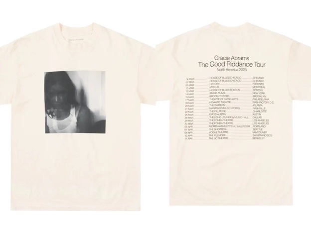 Gracie Abrams Official Website The Secret of Us Tour T-Shirt